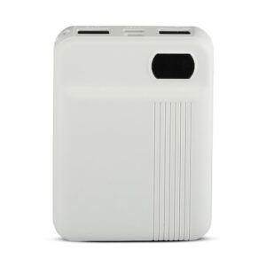 Power Bank 10000mAh με Οθόνη και 2 Θύρες Type-C/Micro USB και 2 Θύρες USB Λευκό V-TAC – 8851