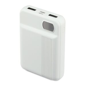 Power Bank 10000mAh με Οθόνη και 2 Θύρες Type-C/Micro USB και 2 Θύρες USB Λευκό V-TAC – 8851