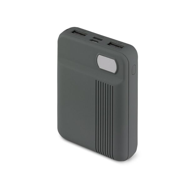Power Bank 10000mAh με Οθόνη και 2 Θύρες Type-C/Micro USB και 2 Θύρες USB Γκρι V-TAC – 8852