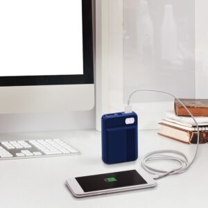 Power Bank 10000mAh με Οθόνη και 2 Θύρες Type-C/Micro USB και 2 Θύρες USB Μπλε V-TAC – 8853