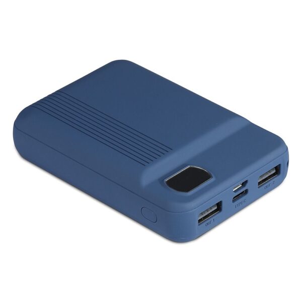 Power Bank 10000mAh με Οθόνη και 2 Θύρες Type-C/Micro USB και 2 Θύρες USB Μπλε V-TAC – 8853