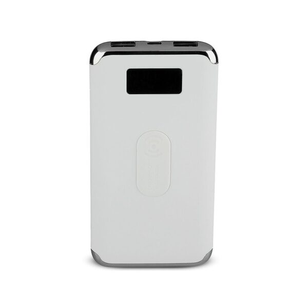 Power Bank Wireless Charging 10000mAh με Οθόνη και 2 Θύρες Type-C/Micro USB και 2 Θύρες USB Άσπρο V-TAC – 8854