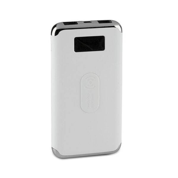 Power Bank Wireless Charging 10000mAh με Οθόνη και 2 Θύρες Type-C/Micro USB και 2 Θύρες USB Άσπρο V-TAC – 8854