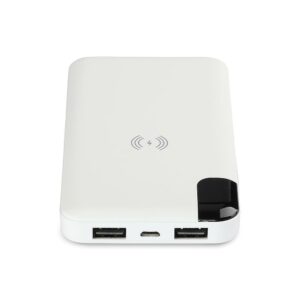Wireless Power Bank 8000mAh με λευκό σώμα και βάση V-TAC – 8861