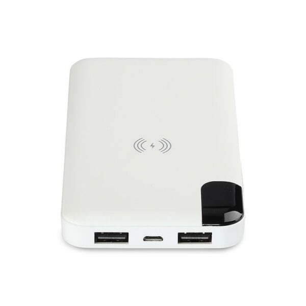Wireless Power Bank 8000mAh με λευκό σώμα και βάση V-TAC – 8861
