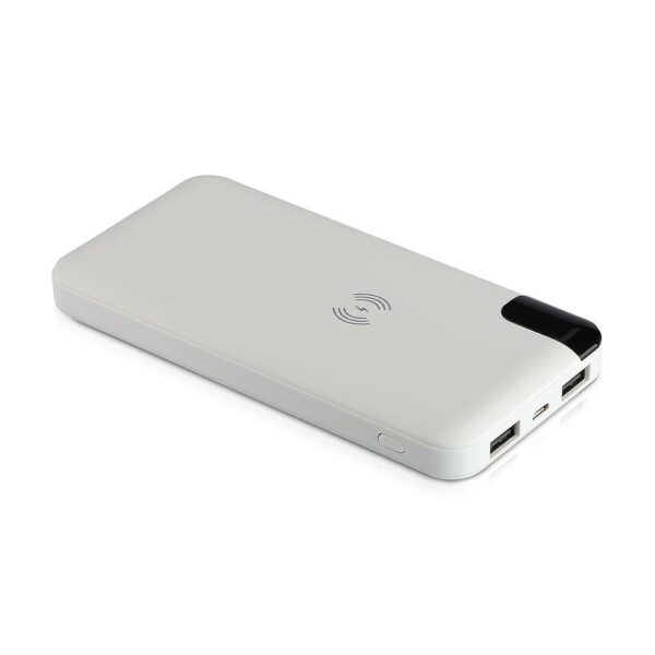 Wireless Power Bank 8000mAh με λευκό σώμα και βάση V-TAC – 8861