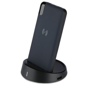 Wireless Power Bank 8000mAh με μπλε σώμα και βάση V-TAC – 8862