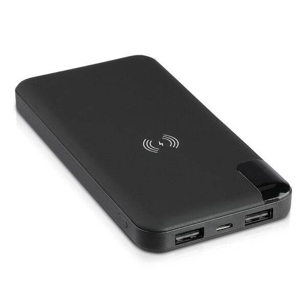 Power Bank Wireless Charging 8000mAh με Οθόνη και Βάση Φόρτισης Μαύρο V-TAC – 8863