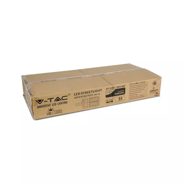 LED φωτιστικό δρόμου, V-TAC PRO Samsung Chip (CLASS II, INVENTRONICS DRIVER), 150W, 4000Κ, Dimmable – 887