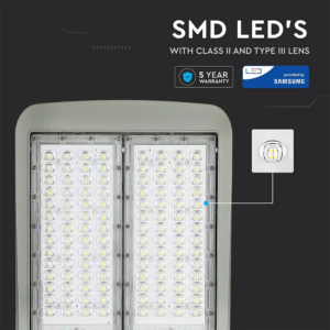 LED φωτιστικό δρόμου, V-TAC PRO Samsung Chip (CLASS II, INVENTRONICS DRIVER), 150W, 4000Κ, Dimmable – 887