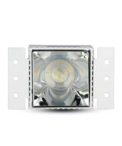 Χωνευτή τετράγωνη βάση GU10 με λευκό πλαίσιο και νίκελ ανακλαστήρα V-TAC – 8880