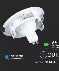 Λάμπα LED Spot GU10 SMD 5W Θερμό λευκό 3000K Λευκό συσκευασία 3 τμχ. V-TAC – 8881