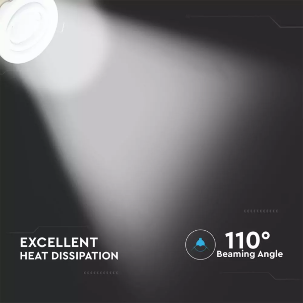 Λάμπα LED Spot GU10 SMD 5W Θερμό λευκό 3000K Λευκό συσκευασία 3 τμχ. V-TAC – 8881