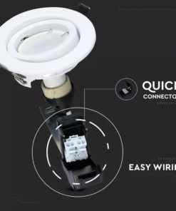 Λάμπα LED Spot GU10 SMD 5W Θερμό λευκό 3000K Λευκό συσκευασία 3 τμχ. V-TAC – 8881