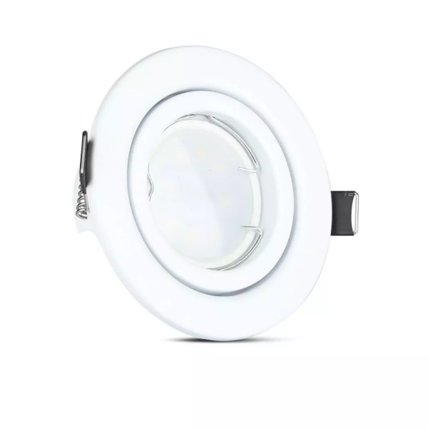 Λάμπα LED Spot GU10 SMD 5W Θερμό λευκό 3000K Λευκό συσκευασία 3 τμχ. V-TAC – 8881