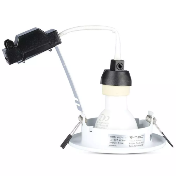 Λάμπα LED Spot GU10 SMD 5W Θερμό λευκό 3000K Λευκό συσκευασία 3 τμχ. V-TAC – 8881