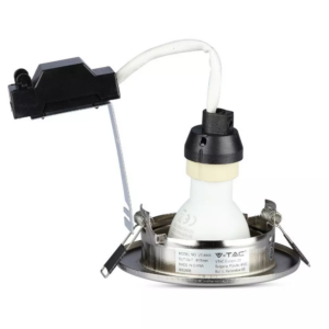 Λάμπα LED Spot GU10 SMD 5W Θερμό λευκό 3000K, Νίκελ Σατινέ, συσκευασία 3 τμχ. V-TAC – 8884