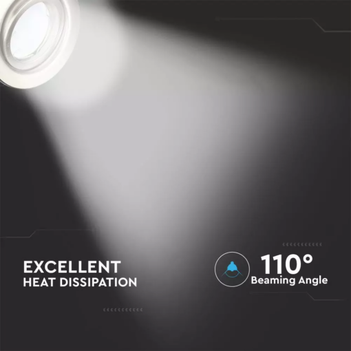 Λάμπα LED Spot GU10 SMD 5W Θερμό λευκό 3000K, Νίκελ Σατινέ, συσκευασία 3 τμχ. V-TAC – 8884