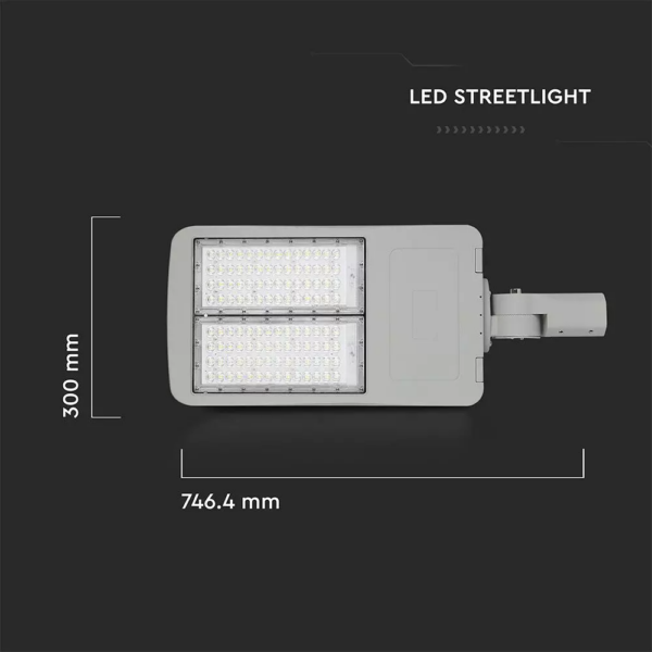 LED φωτιστικό δρόμου, V-TAC PRO Samsung Chip (CLASS II, INVENTRONICS DRIVER), 200W, 4000Κ, Dimmable – 889
