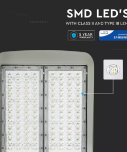 LED φωτιστικό δρόμου, V-TAC PRO Samsung Chip (CLASS II, INVENTRONICS DRIVER), 200W, 4000Κ, Dimmable – 889