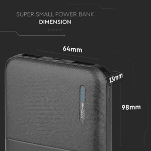Power Bank 5000mAh με 2 Θύρες USB Μαύρο V-TAC – 8892