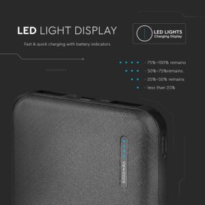 Power Bank 5000mAh με 2 Θύρες USB Μαύρο V-TAC – 8892