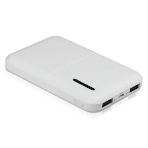 Power Bank 5000mAh με 2 Θύρες USB Λευκό V-TAC – 8893