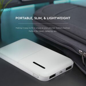 Power Bank 5000mAh με 2 Θύρες USB Λευκό V-TAC – 8893