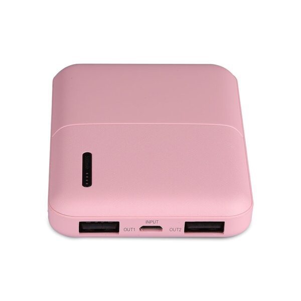 Power Bank 5000mAh με 2 Θύρες USB Ροζ V-TAC – 8895
