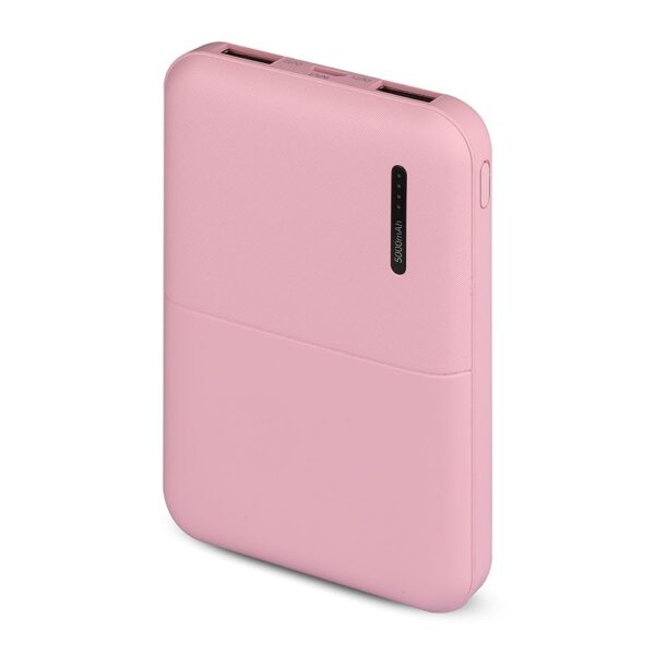 Power Bank 5000mAh με 2 Θύρες USB Ροζ V-TAC – 8895