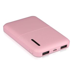 Power Bank 5000mAh με 2 Θύρες USB Ροζ V-TAC – 8895