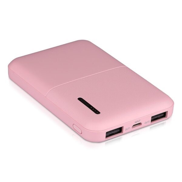 Power Bank 5000mAh με 2 Θύρες USB Ροζ V-TAC – 8895