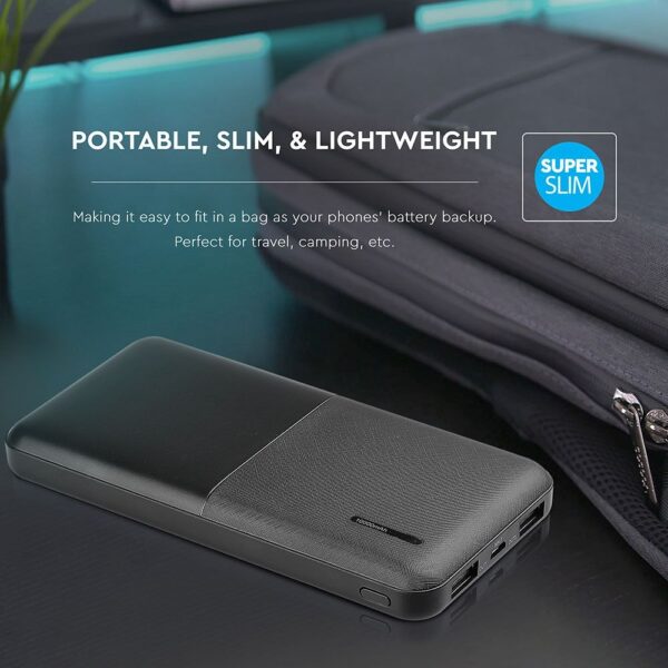 Power Bank 10000mAh με 2 Θύρες USB Μαύρο V-TAC – 8897