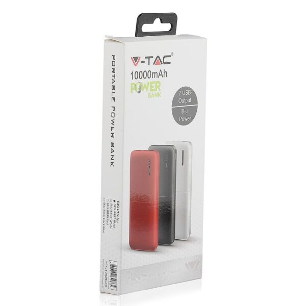 Power Bank 10000mAh Κόκκινο V-TAC – 8899