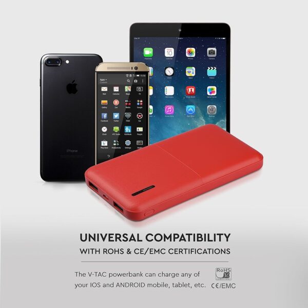 Power Bank 10000mAh Κόκκινο V-TAC – 8899
