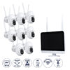 GloboStar® 86042 Ασύρματο Καταγραφικό με Οθόνη – 8 x Camera 2MP 1080P WiFi  360° Μοιρών – Αδιάβροχο IP66 – Νυχτερινή Όραση με LED IR – Διπλή Κατέυθυνση Ομιλίας – Ανιχνευτή Κίνησης – Νυχτερινή Λήψη – Λευκό