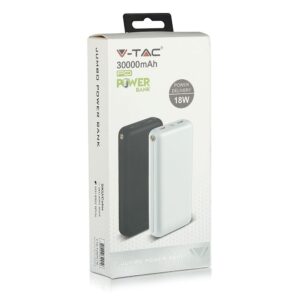 Power Bank 30000mAh Λευκό V-TAC – 8902