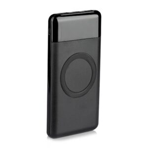 Power Bank 10000mAh, ασύρματο, μαύρο σώμα με 2 θύρες USB + TYPE C και ψηφιακή οθόνη V-TAC – 8905