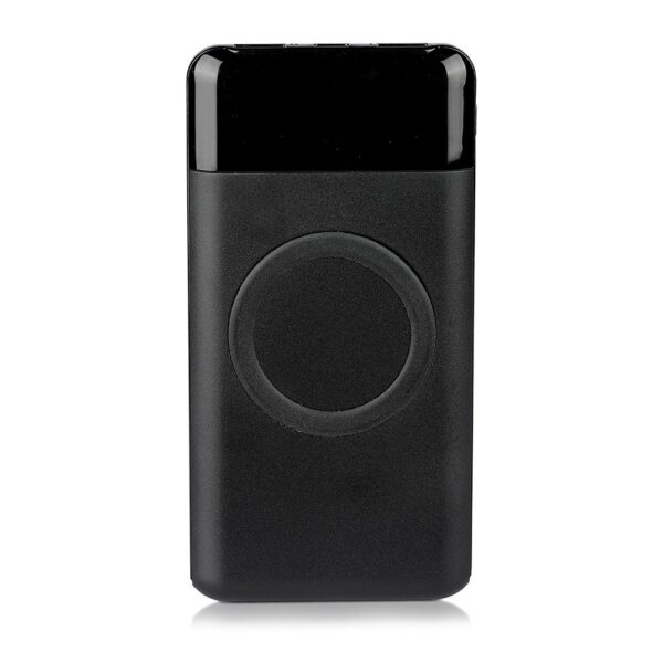 Power Bank 10000mAh, ασύρματο, μαύρο σώμα με 2 θύρες USB + TYPE C και ψηφιακή οθόνη V-TAC – 8905