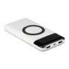 Power Bank 10000mAh, ασύρματο, λευκό σώμα με 2 θύρες USB + TYPE C και ψηφιακή οθόνη V-TAC – 8906