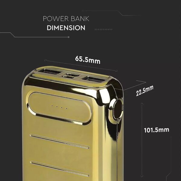Power Bank 10000mAh Χρυσό V-TAC – 8907