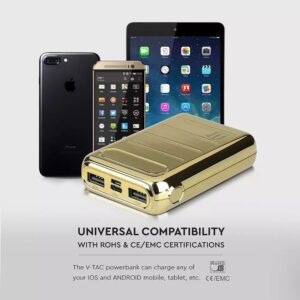 Power Bank 10000mAh Χρυσό V-TAC – 8907