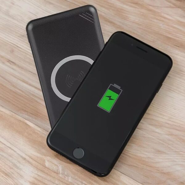 Power Bank 10000mAh, ασύρματο, μαύρο σώμα με 1 θύρα USB + TYPEC V-TAC – 8909