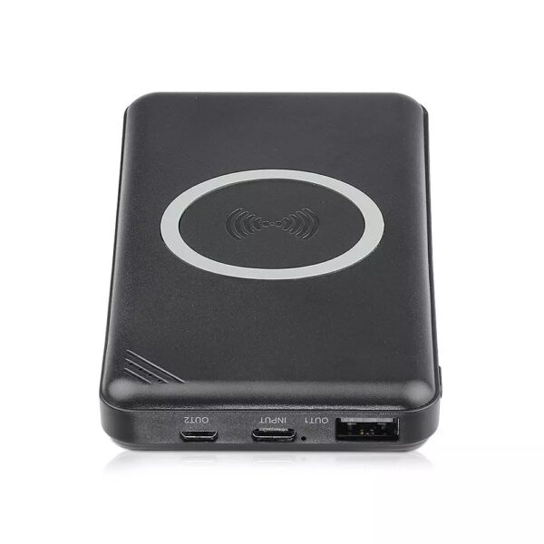 Power Bank 10000mAh, ασύρματο, μαύρο σώμα με 1 θύρα USB + TYPEC V-TAC – 8909