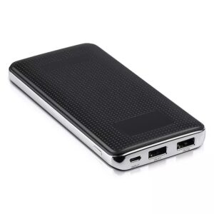 Power Bank 10000mAh με οθόνη και μαύρο σώμα με 2 θύρες USB V-TAC – 8910