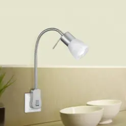 Σποτ με Πρίζα & Dimmer E14 Νίκελ Ματ Trio Lighting Levisto 891010107