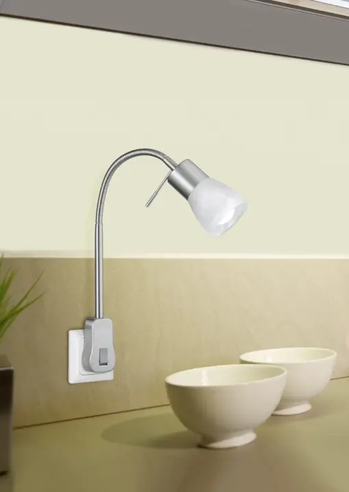 891010107_A Σποτ με Πρίζα & Dimmer E14 Νίκελ Ματ Trio Lighting Levisto 891010107