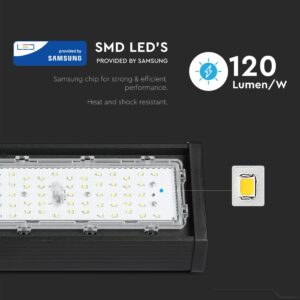 LED Γραμμικό Φωτιστικό Μαύρο 150W V-TAC PRO Samsung Chip 120° 18000lm IP54 Ψυχρό 6400K – 894