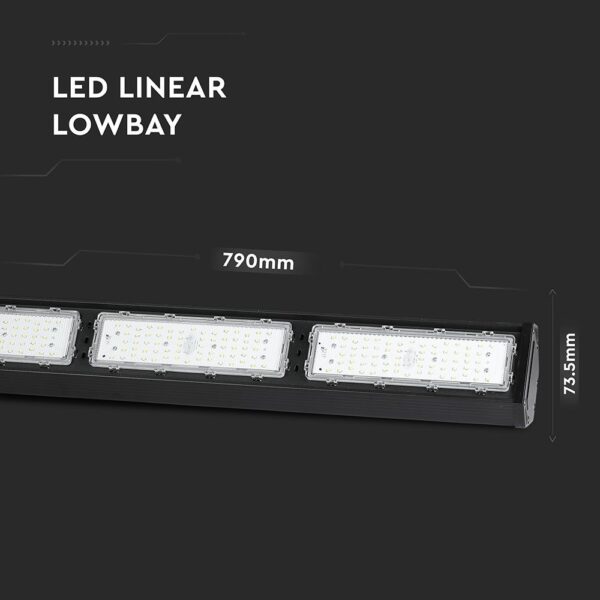 LED Γραμμικό Φωτιστικό Μαύρο 150W V-TAC PRO Samsung Chip 120° 18000lm IP54 Ψυχρό 6400K – 894