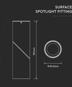 Φωτιστικό – Βάση Σποτ GU10 V-TAC Εξωτερική Στρογγυλή Λευκή – 8946